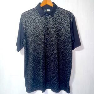Callaway Opti-Dry Digital Camo Print Black Gray Golf Polo Shirt Size Med